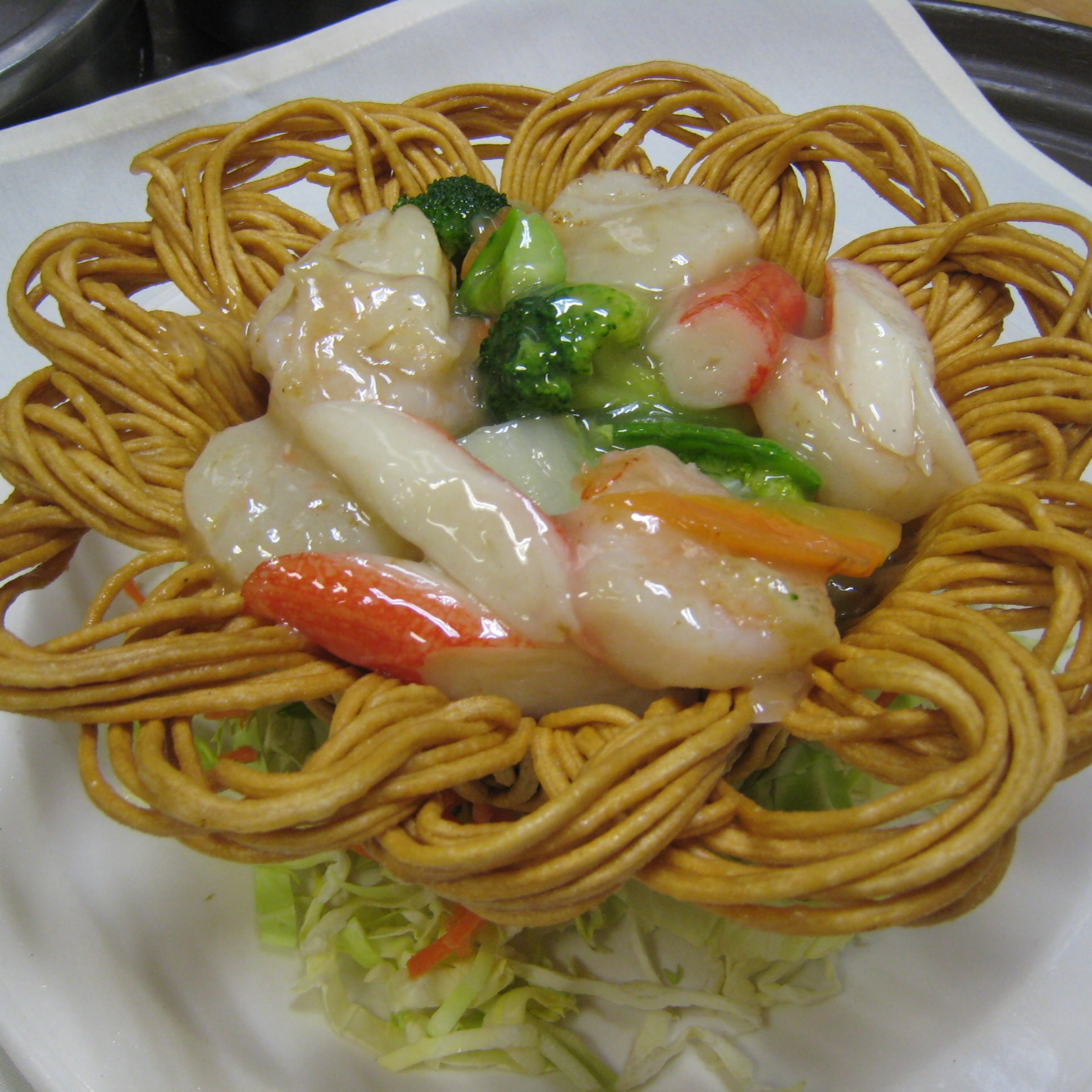 Assorted Seafood in Edible Basket